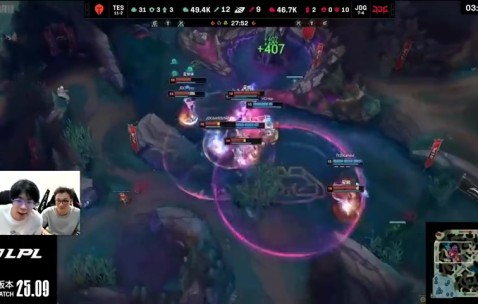 Wayward看TES四打五赢团：感觉这上野才是C位，双C玩的像坦克！